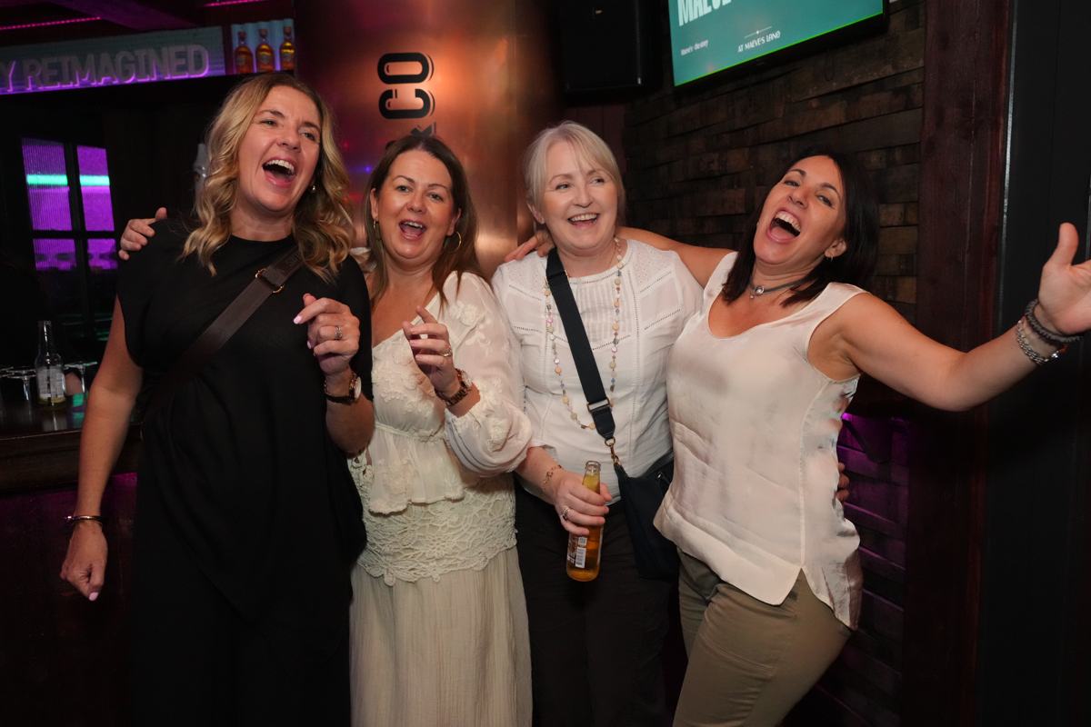 A group of friends at a Christmas party
